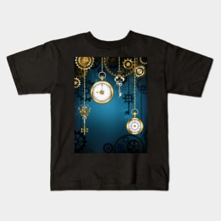 Design with Clocks and Gears ( Steampunk ) Kids T-Shirt